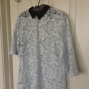 NTW Lace top with black collar